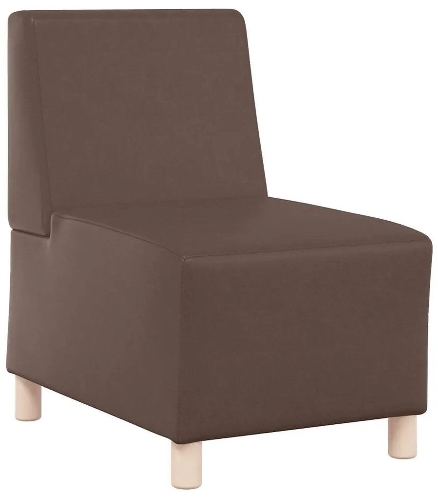vidaXL Μοναδικός Καναπές χωρίς Χερούλια 2 pcs Καφέ 55 x 74 x 82 εκ.