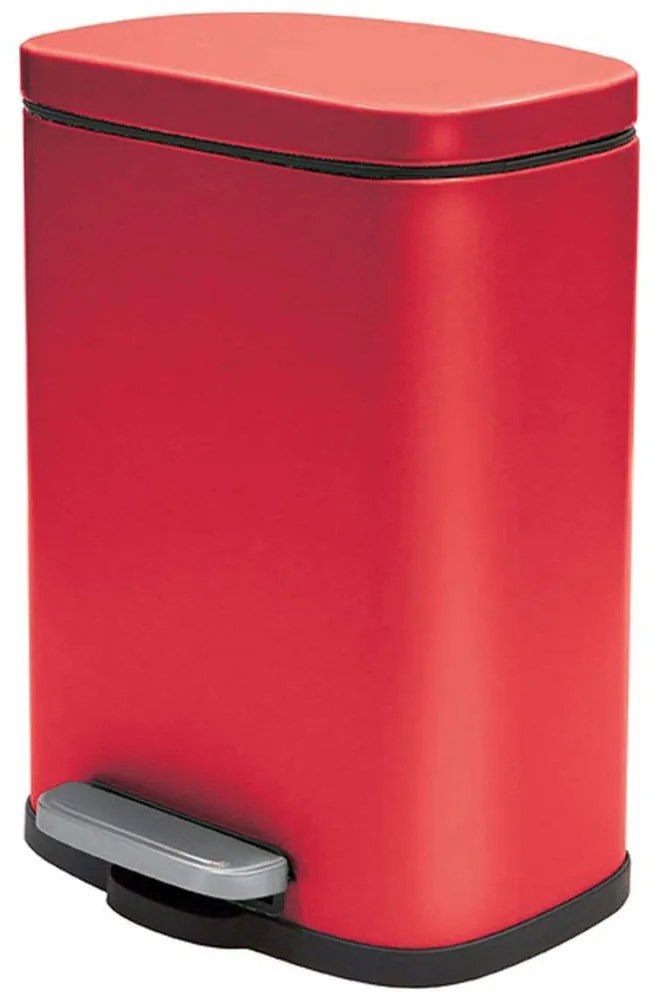 Κάδος Απορριμμάτων Akira 05392.013 5Lt Matt Red Metal