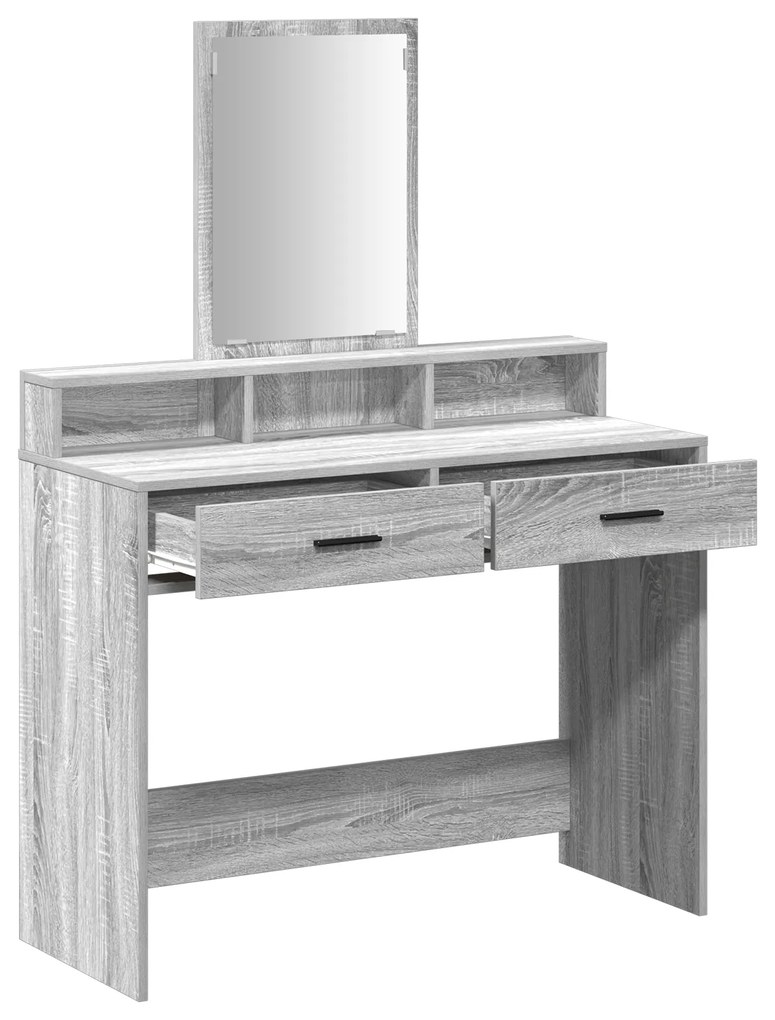 vidaXL Τουαλέτα με Συρτάρια Γκρι Σονομα 100x41x140 εκ