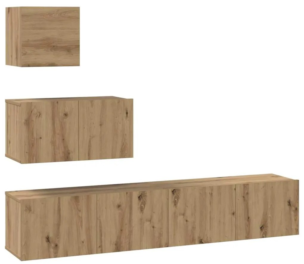 vidaXL Σετ επίπλου τηλεόρασης 4 pcs artisan δρυς 80 x 30 x 30 εκ