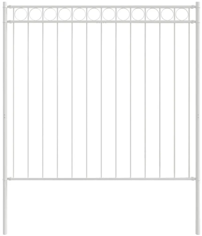 vidaXL Στοιχείο Φράχτη Λευκό 170 x 200 εκ. Ατσάλι