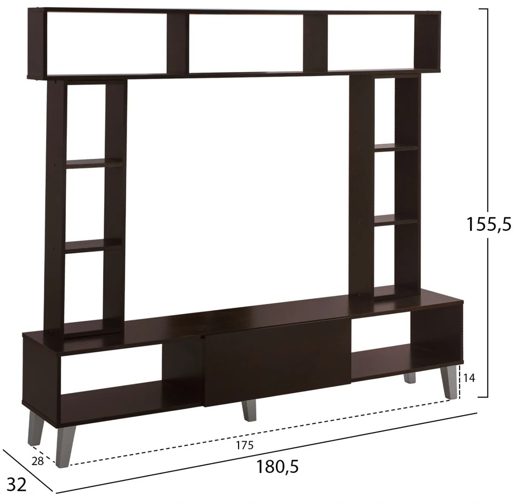 ΣΥΝΘΕΣΗ ΤΗΛΕΟΡΑΣΗΣ CHARLIZE WENGE HM2253.01 180,5x32x155,5 εκ. - HM2253.01