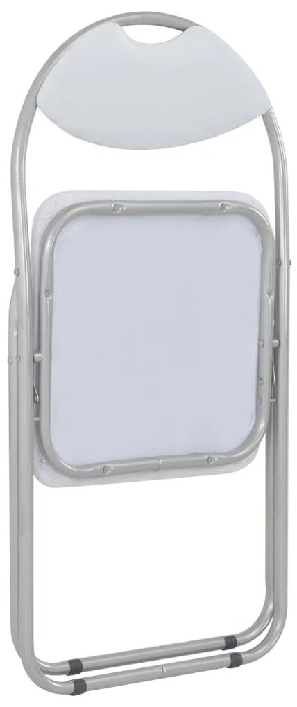 vidaXL Καρέκλες Τραπεζαρίας Πτυσσόμενες 2 τεμ. Λευκές Συνθετικό Δέρμα