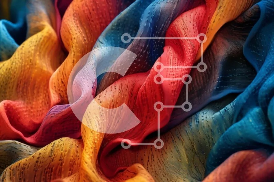 Intra Συλλεκτικό Ξύλινο Παζλ Plywood 4mm - Κοντινό πλάνο με ζωηρό και ανάγλυφο ύφασμα Σε Ξύλινο Κουτί - Διαστάσεις Puzzle: 10x10 cm – 25 κομμάτια