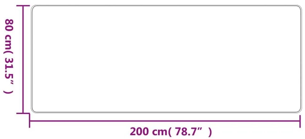 Χαλί Διάδρομος Εμφάνιση Σιζάλ Ασημί 80 x 200 εκ. - Ασήμι