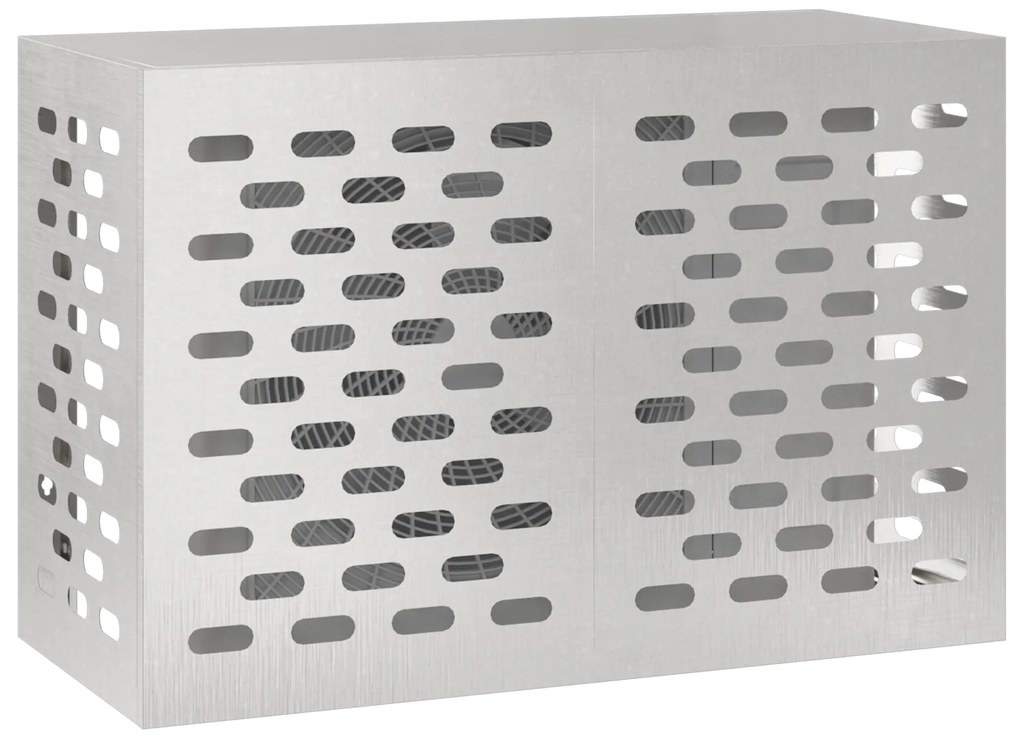 vidaXL Κάλυμμα AC 90x40x60 εκ Ανοξείδωτο Ατσάλι
