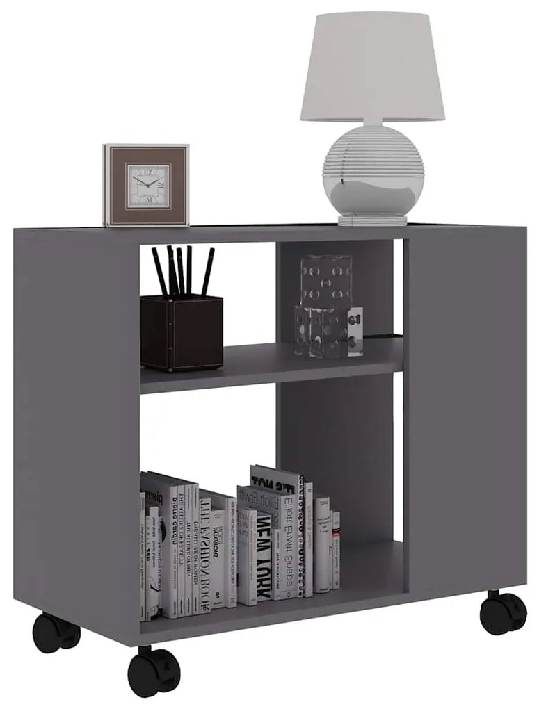 vidaXL Τραπέζι Βοηθητικό Γκρι 70 x 35 x 55 εκ. από Επεξεργασμένο Ξύλο