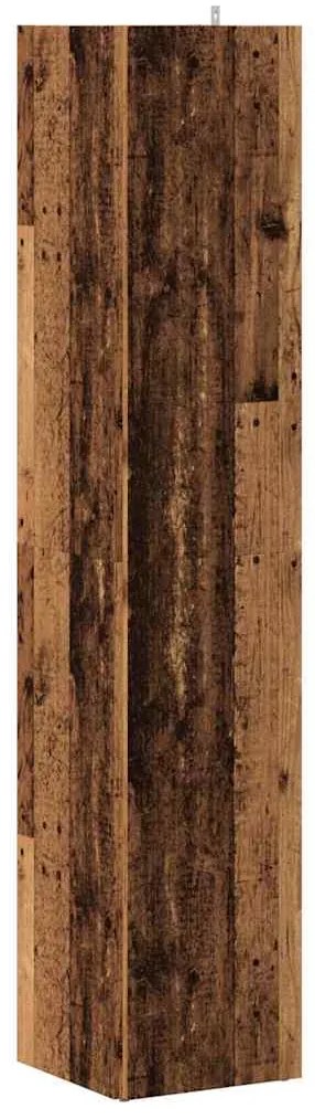 vidaXL Ντουλάπι Γωνία Παλιό Ξύλο 33x33x165 εκ. από Μοριοσανίδα