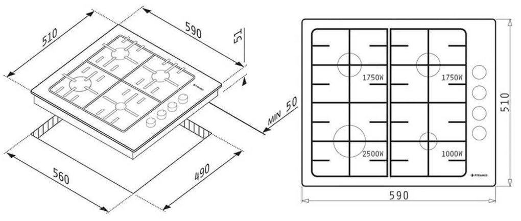 Εστία Γκαζιού Pyramis Ρουστίκ Metal 733071-Mauro