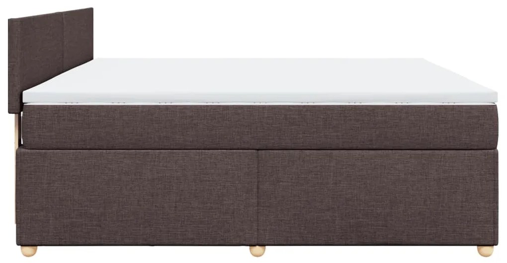 ΚΡΕΒΑΤΙ BOXSPRING ΜΕ ΣΤΡΩΜΑ ΣΚΟΥΡΟ ΚΑΦΕ 180X200 ΕΚ ΥΦΑΣΜΑΤΙΝΟ 3286755