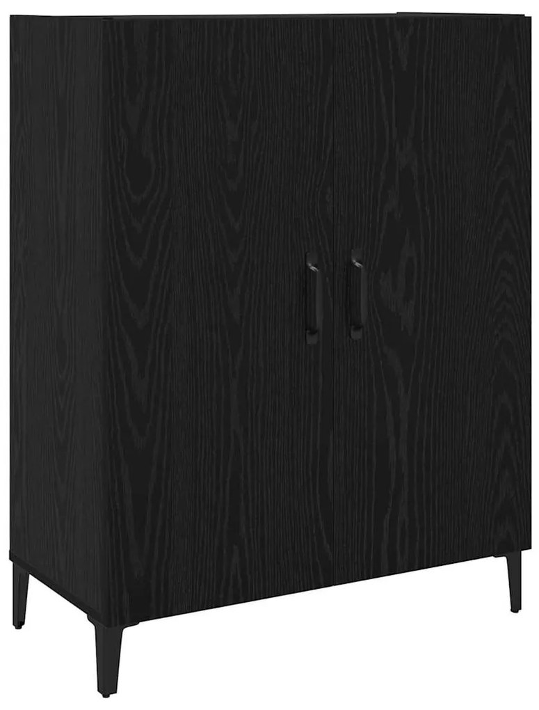 vidaXL Πλαϊνό γραφείο Επιτοίχιο 2 pcs Μαύρη Οξυά 69.5 x 32.5 x 180 εκ