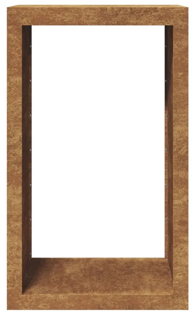 Ράφι για καυσόξυλα 60x40x100 cm Ατσάλι σκληρυθέν στον αέρα - Καφέ