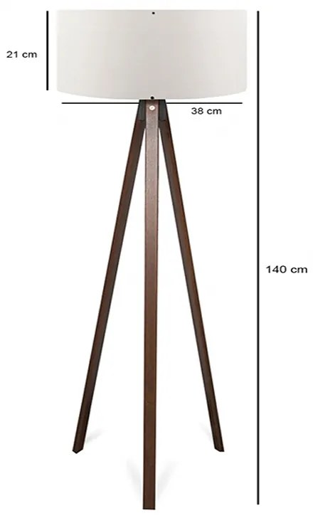 ΦΩΤΙΣΤΙΚΟ ΔΑΠΕΔΟΥ ROSLING MEGAPAP MDF/ΥΦΑΣΜΑ PVC ΧΡΩΜΑ ΚΑΡΥΔΙ - ΛΕΥΚΟ 38X38X140ΕΚ.