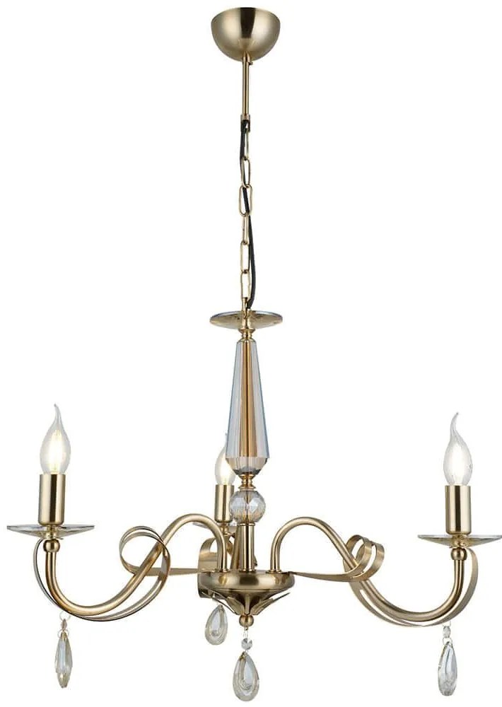 Φωτιστικό Οροφής - Πολυέλαιος Castro 341LCA1137 62x95cm 3xE14 40W Gold Opviq