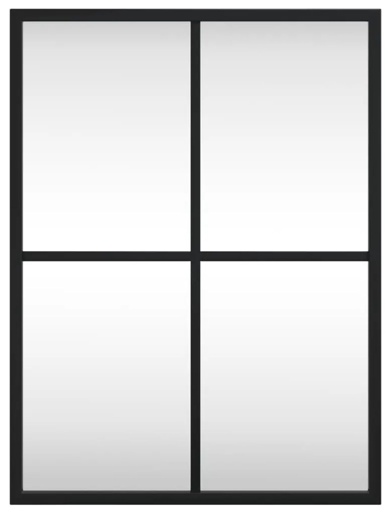 vidaXL Καθρέφτης Ορθογώνιος Μαύρος 30 x 40 εκ. από Σίδερο