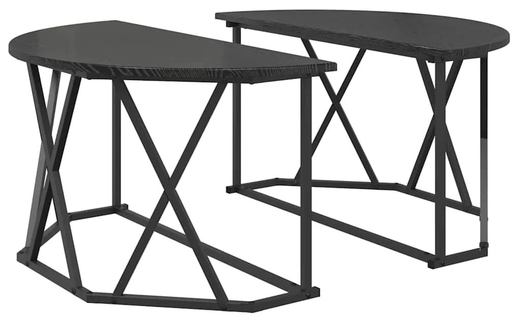 vidaXL Τραπεζάκι σαλονιού Μαύρη δρυς 80 x 80 x 42 cm