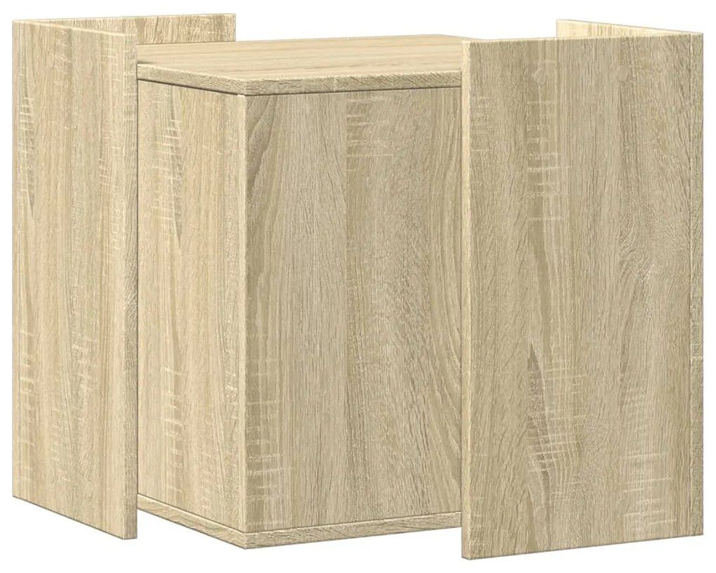 Τουαλέτα Γάτας Περίφραξη Sonoma Δρυς 53x53x51εκ Επεξεργασμ Ξύλο - Καφέ
