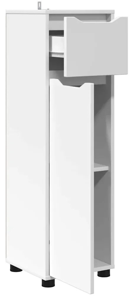 vidaXL Ντουλάπι Μπάνιου Λευκό 30,5 x 30 x 101 εκ Επεξεργασμένο ξύλο