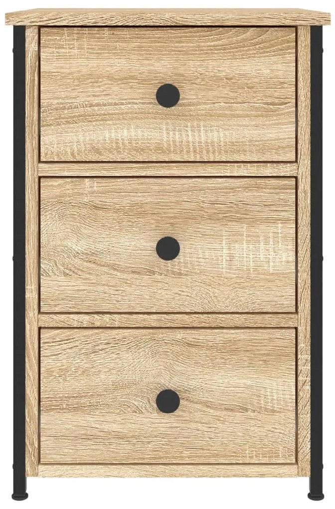 vidaXL Κομοδίνα 2 τεμ. Sonoma Δρυς 40 x 36 x 60 εκ. Επεξεργασμένο Ξύλο