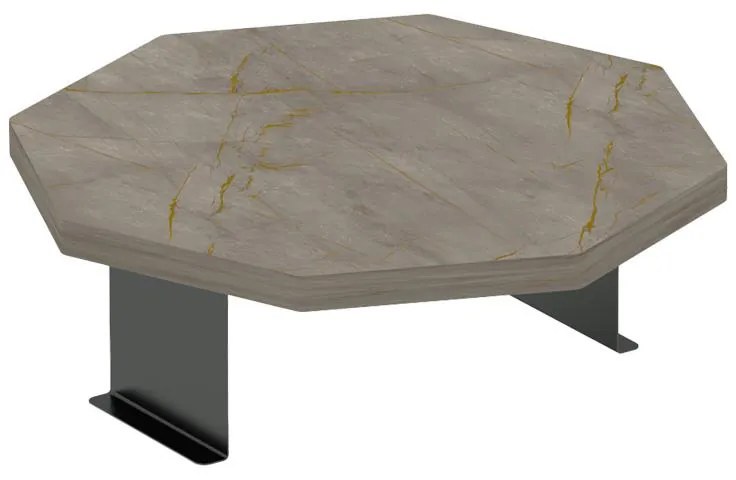 Βοηθητικό τραπεζάκι Linea II ανθρακί - μαύρα μεταλλικά πόδια Φ34x10 εκ. 34x34x10 εκ.