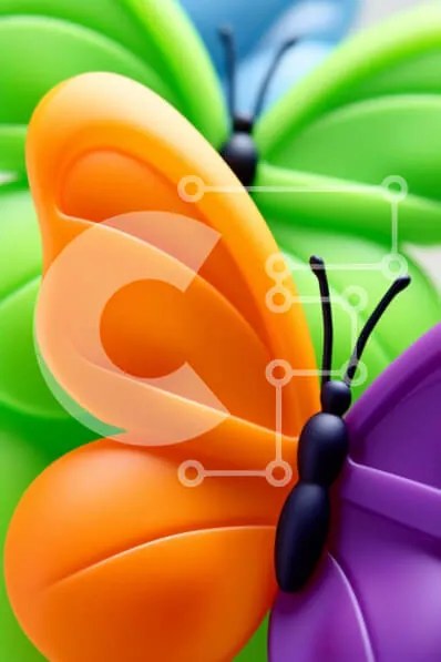 Intra Συλλεκτικό Ξύλινο Παζλ Plywood 4mm - Πολύχρωμα ειδώλια πεταλούδων από κοντά Σε Ξύλινο Κουτί - Διαστάσεις Puzzle: 10x10 cm – 25 κομμάτια