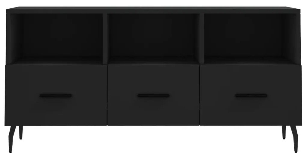 vidaXL Έπιπλο Τηλεόρασης Μαύρο 102 x 36 x 50 εκ. από Επεξεργ. Ξύλο