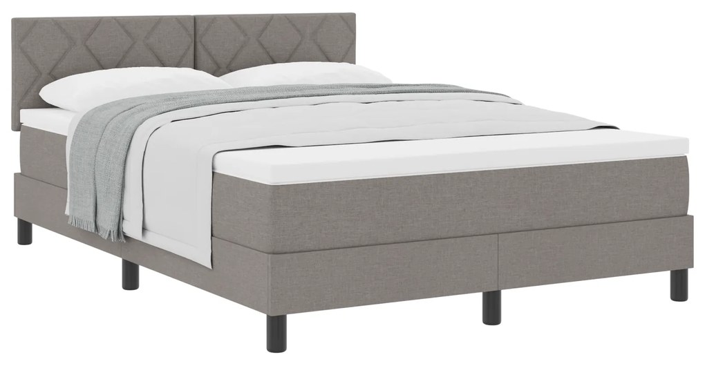 vidaXL κρεβάτι box spring με στρώμα ταμπά 140x200 εκ ύφασμα