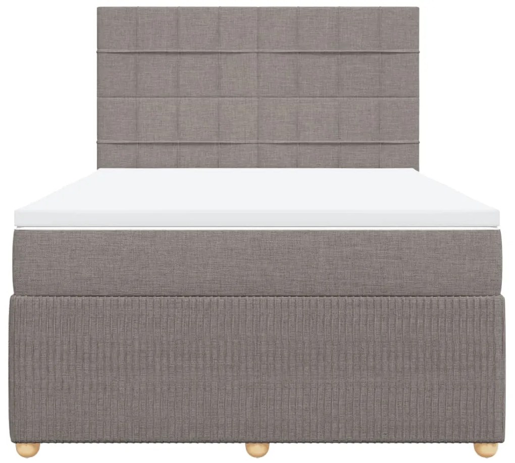 ΚΡΕΒΑΤΙ BOXSPRING ΜΕ ΣΤΡΩΜΑ TAUPE 160X200 ΕΚ. ΥΦΑΣΜΑΤΙΝΟ 3292111