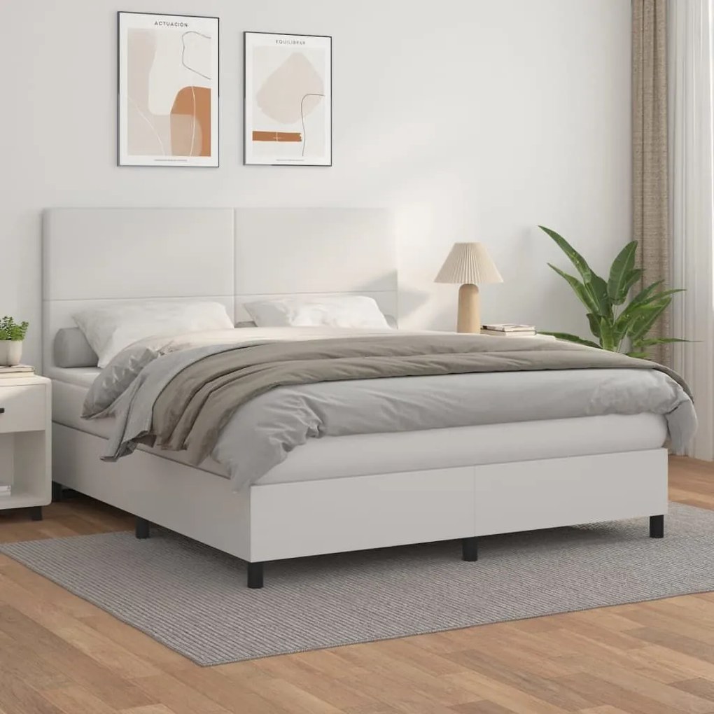 ΚΡΕΒΑΤΙ BOXSPRING ΜΕ ΣΤΡΩΜΑ ΛΕΥΚΟ 180X200 ΕΚ. ΣΥΝΘΕΤΙΚΟ ΔΕΡΜΑ 3142738