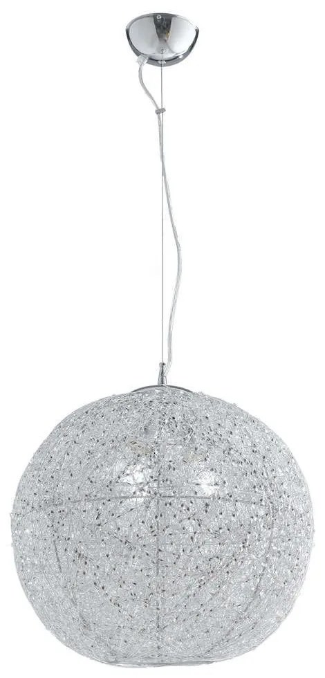 Φωτιστικό Οροφής Astra I-ASTRA/S45 3xE27 Φ45cm 120cm Chrome Luce Ambiente Design Κρύσταλλο