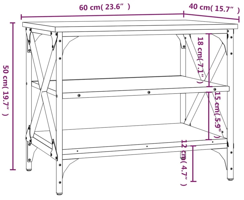 ΈΠΙΠΛΟ ΤΗΛΕΟΡΑΣΗΣ ΓΚΡΙ SONOMA 60X40X50 ΕΚ. ΑΠΟ ΕΠΕΞΕΡΓ. ΞΥΛΟ 825785