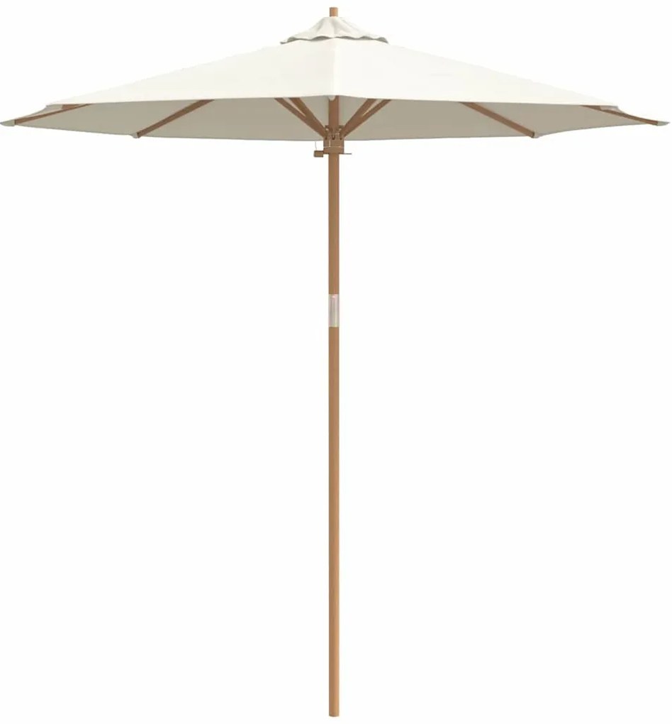 vidaXL Ομπρέλα Κήπου Κρεμ λευκό 240 x 240 x 260 εκ. Μπαμπού