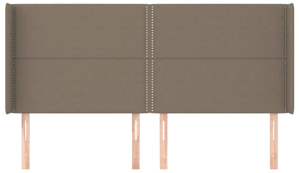 vidaXL Κεφαλάρι με Πτερύγια Taupe 183x16x118/128 εκ. Υφασμάτινο