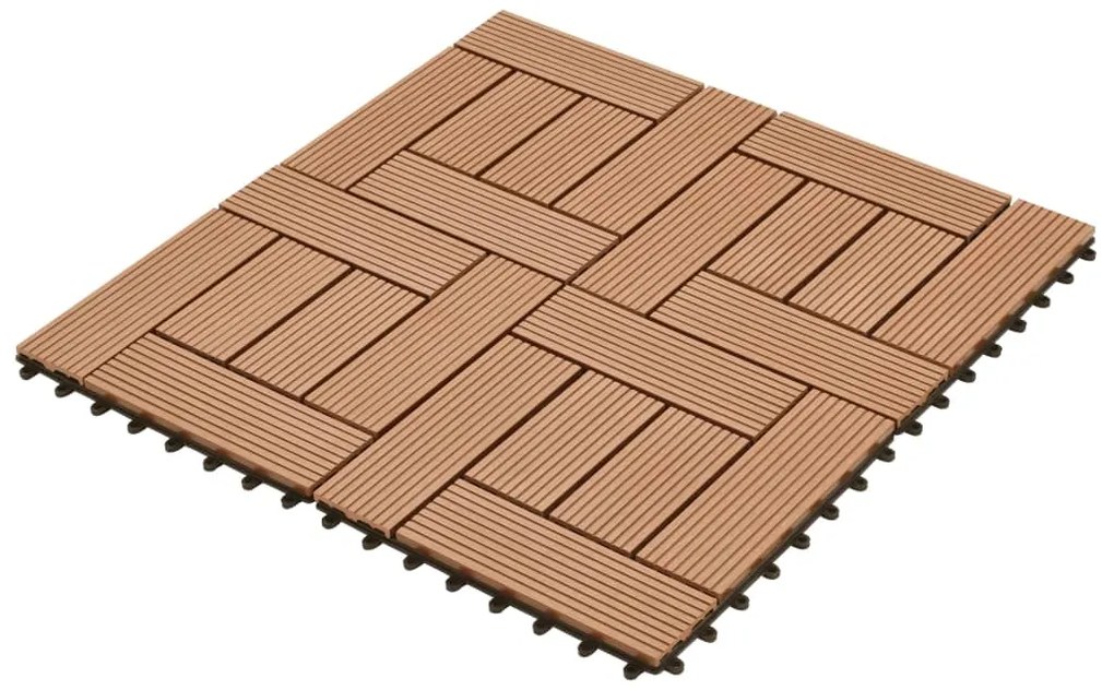 vidaXL Πλακάκια Deck 22 τεμ. Καφέ 30 x 30 εκ. 2 μ² από WPC
