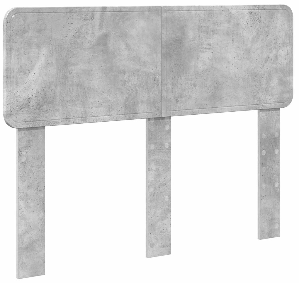 vidaXL Σκελετός Κρεβατιού Σκυρόδεμα Γκρι 120 x 200 cm Μηχανήματος Ξύλο