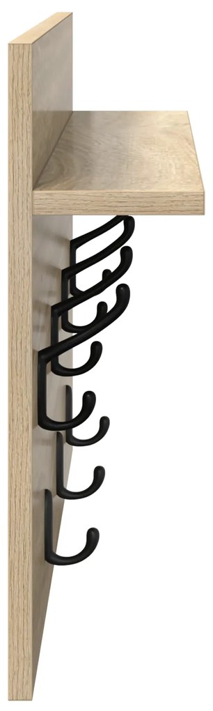 vidaXL Τοίχου Κρεμάστρα Sonoma Δρυς 60 x 40 x 12 cm Επεξεργασμένο ξύλο