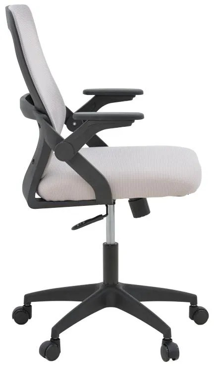 Καρέκλα Γραφείου Reji με Μesh Ύφασμα Γκρι - Μπεζ &amp; Μαύρο σκελετό 58x60x89-99εκ. 58x60x99 εκ.