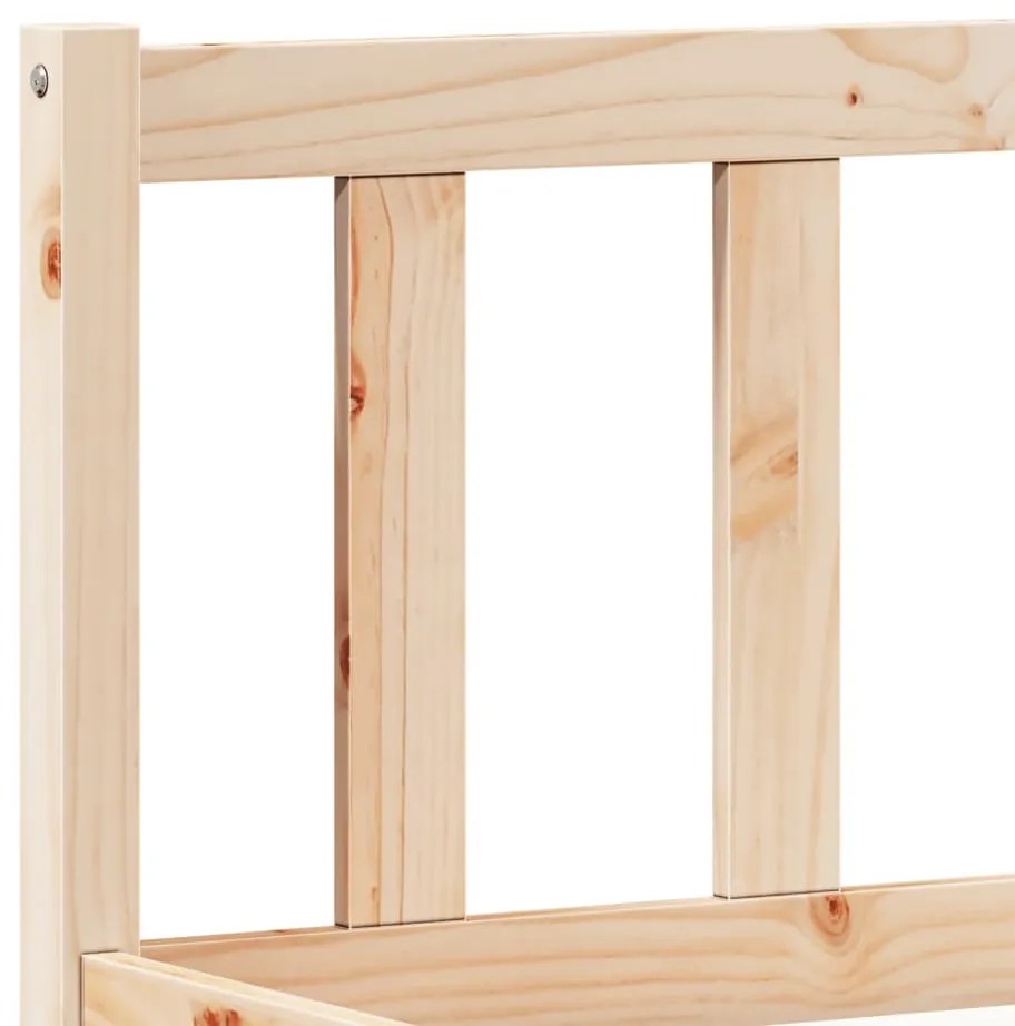 vidaXL Πλαίσιο Κρεβατιού Μακρύ Χωρίς Στρώμα 140x210 εκ Μασίφ Πεύκο