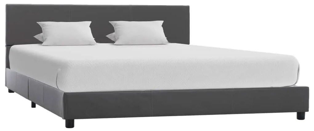 Πλαίσιο Κρεβατιού Γκρι 120 x 200 εκ. από Συνθετικό Δέρμα