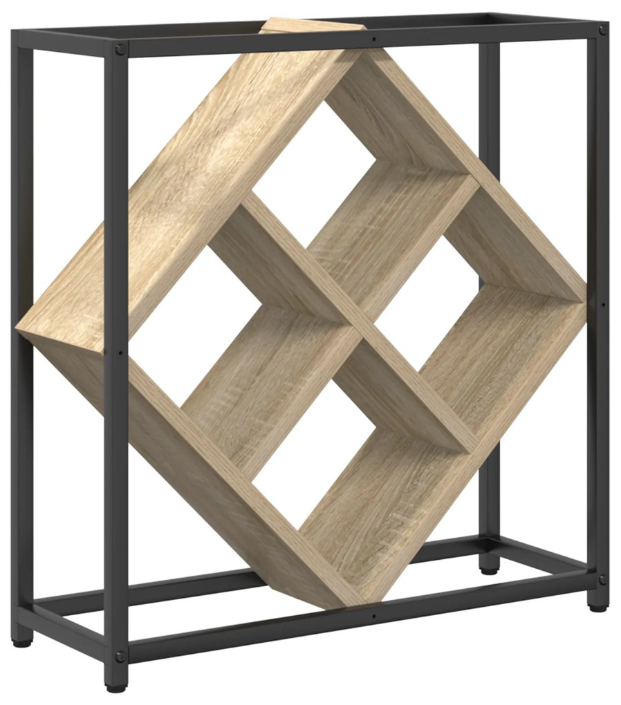 vidaXL Ράφι κρασιών Sonoma Oak 51x18x52,5 εκ. Κατασκευασμένο από ξύλο με επεξεργασία