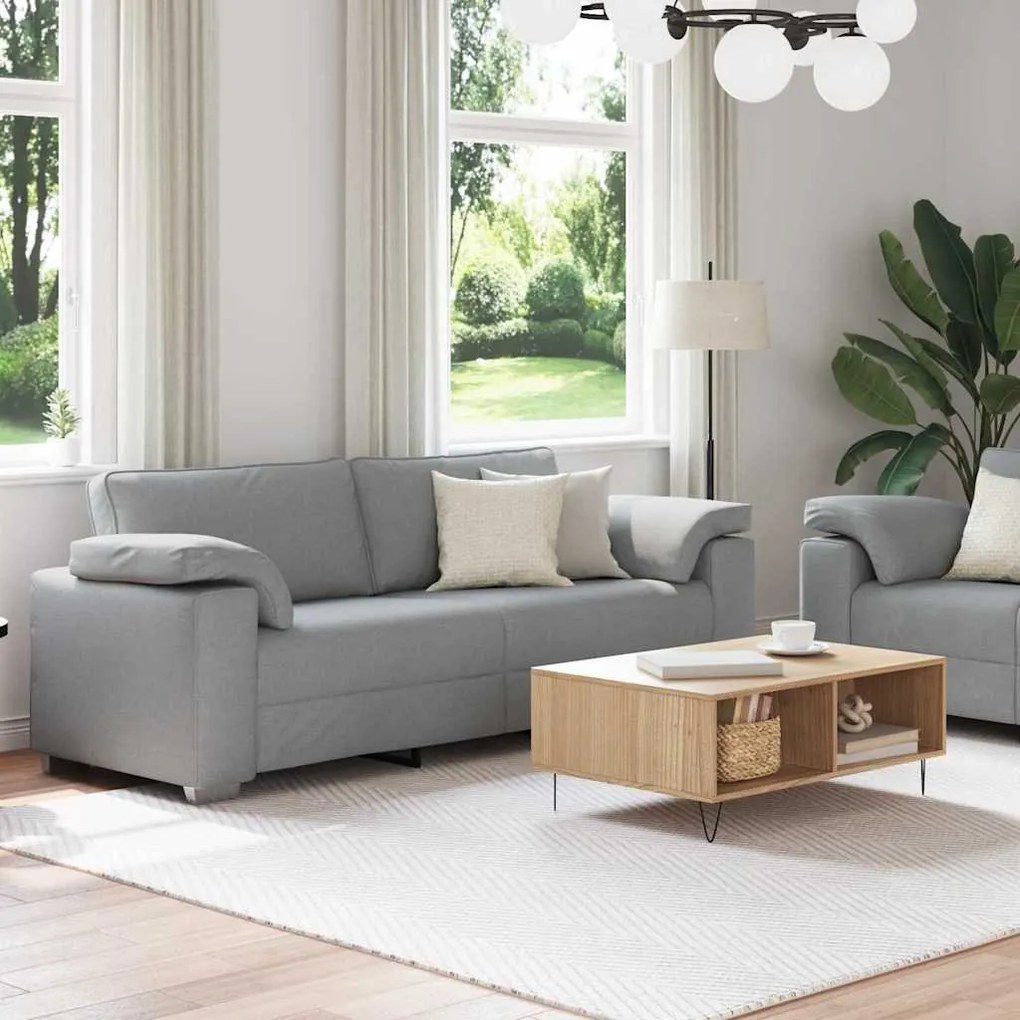 vidaXL Σετ Καναπέ 2 pcs Ανοιχτό γκρι 219 x 77 x 82 εκ ύφασμα