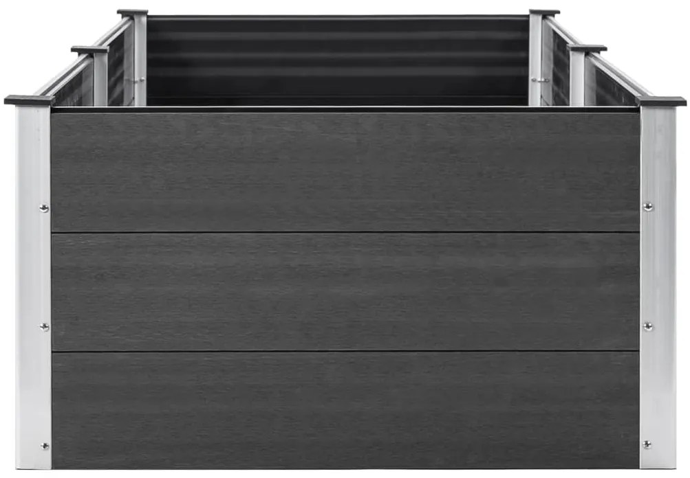 vidaXL Ζαρντινιέρα Υπερυψωμένη Γκρι 250 x 100 x 54 εκ. από WPC