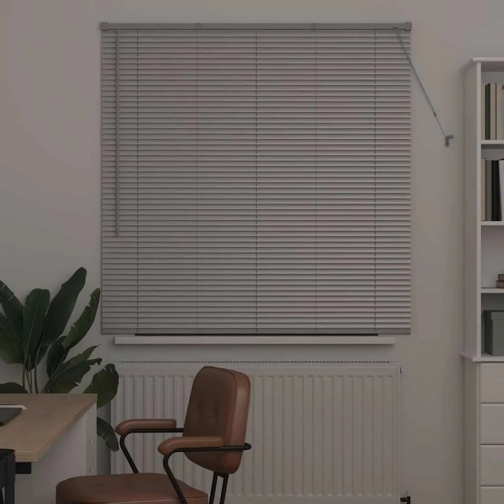 vidaXL Ρολό Παραθύρου με κουρτίνες Ασημί 130 x 130 cm Αλουμίνιο