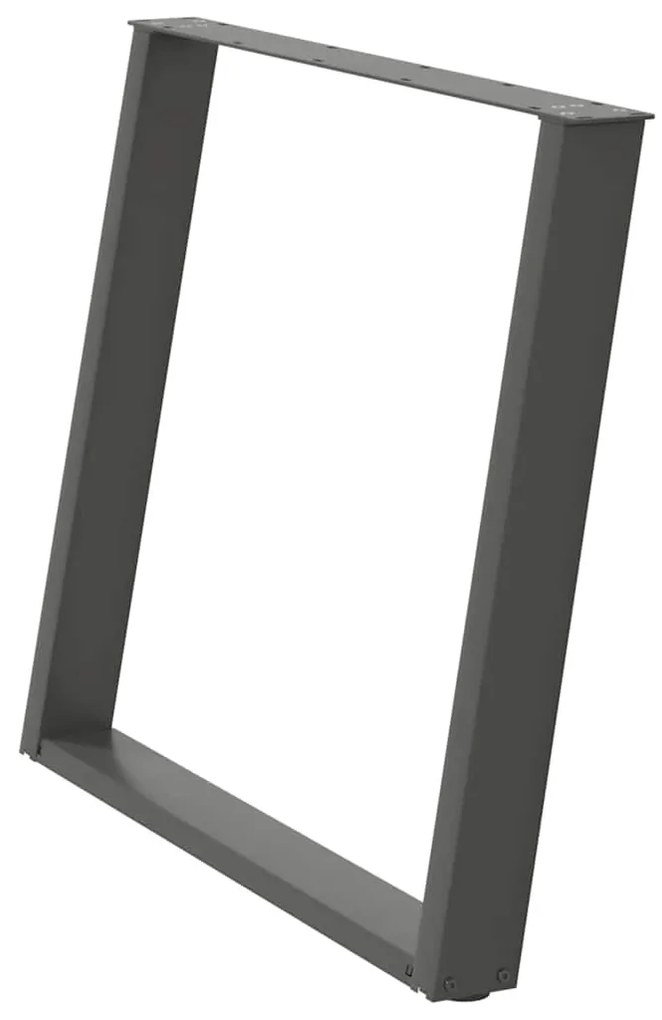 vidaXL Πόδια Τραπεζαρίας σε Σχήμα U 2 τεμ. Ανθρακί 90x(72-73) εκ. Ατσάλι