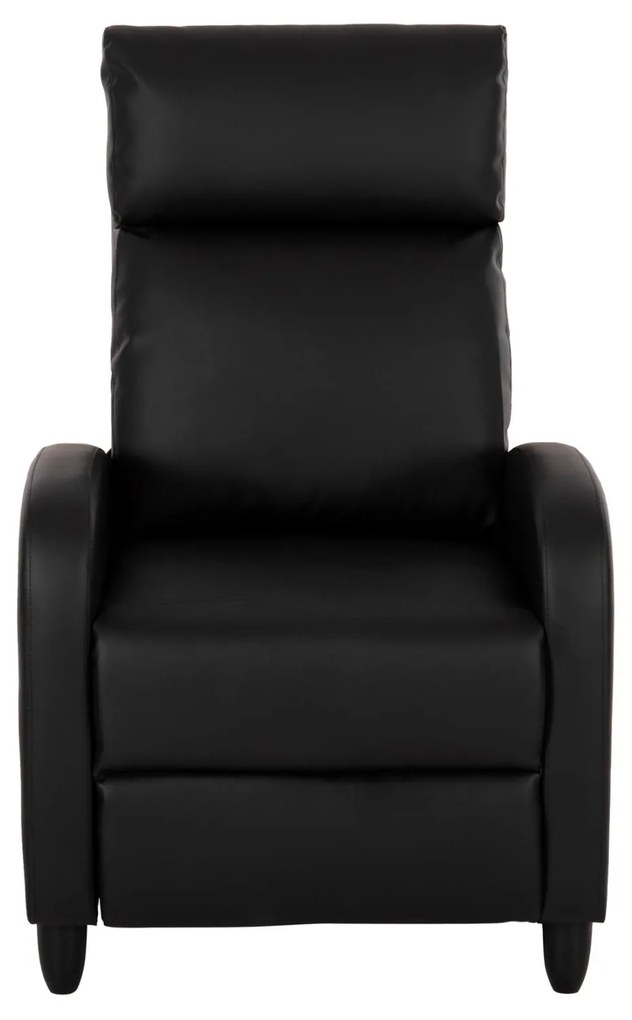 Πολυθρόνα HIBER RELAX C9782.11 με Μαύρο PU 67,5x90x104Υ εκ. 67.5x90x104 εκ.