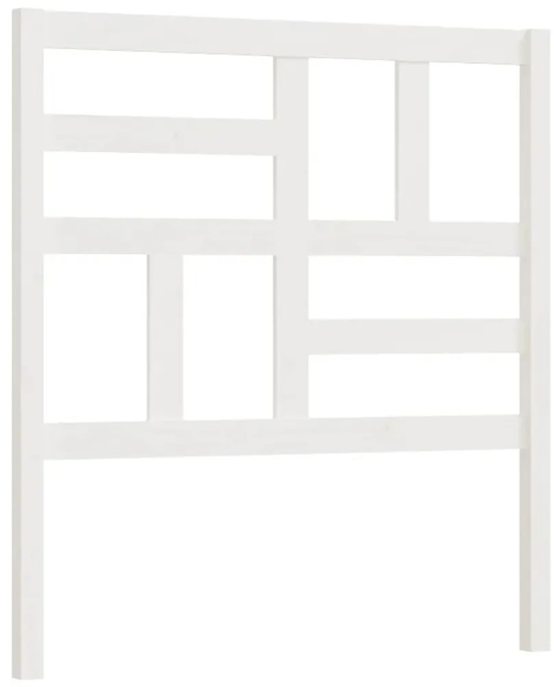 vidaXL Κεφαλάρι Κρεβατιού Λευκό 106x4x104 εκ. Μασίφ Ξύλο Πεύκου
