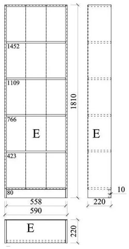 ADORNO 59 ΒΙΒΛΙΟΘΗΚΗ SONOMA 59x22xH183cm - 24-0388 - 24-0388