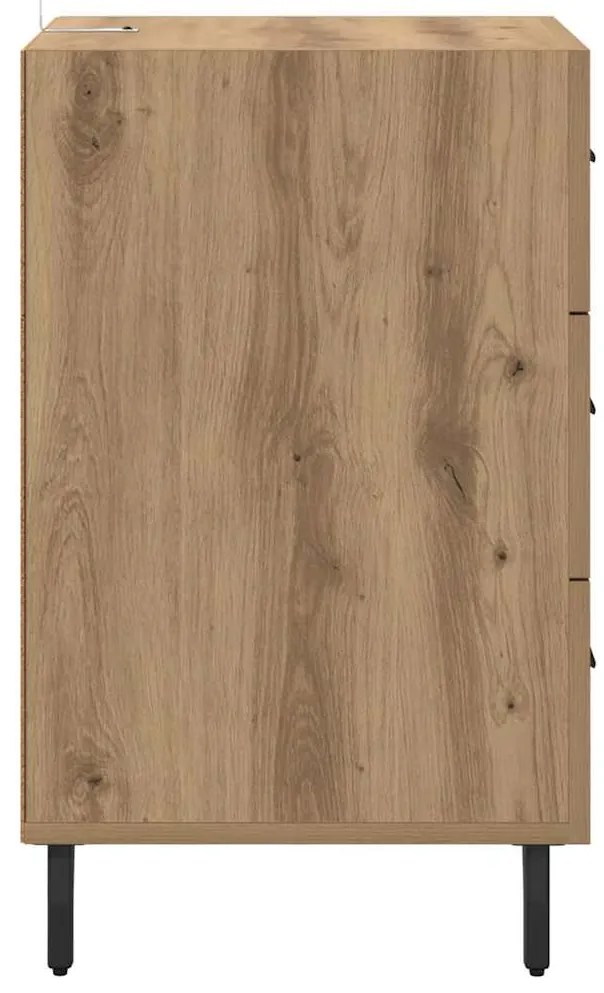 vidaXL Κομοδίνο Artisan Oak 40 x 40 x 66 εκ. Επεξεργασμένο ξύλο