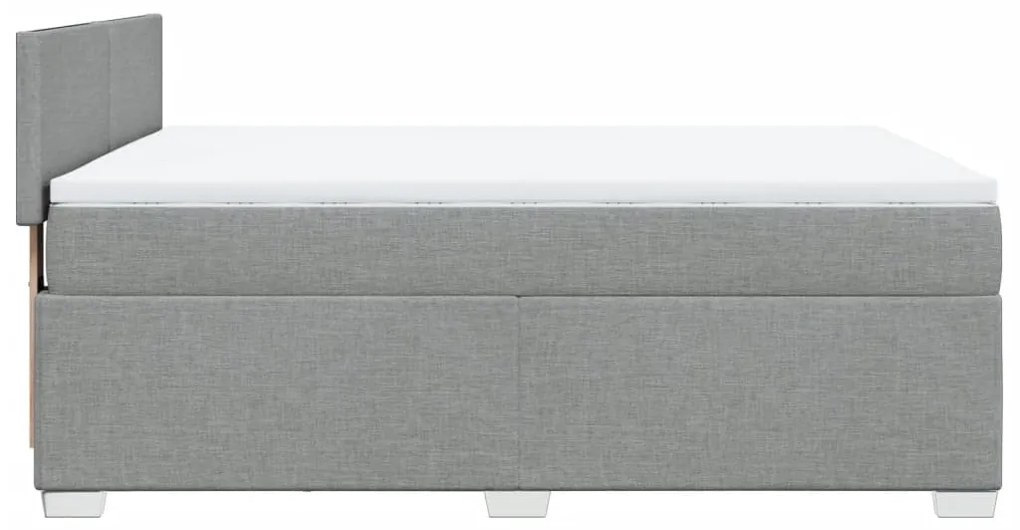 ΚΡΕΒΑΤΙ BOXSPRING ΜΕ ΣΤΡΩΜΑ ΑΝΟΙΧΤΟ ΓΚΡΙ 140X200 ΕΚ. ΥΦΑΣΜΑΤΙΝΟ 3288204