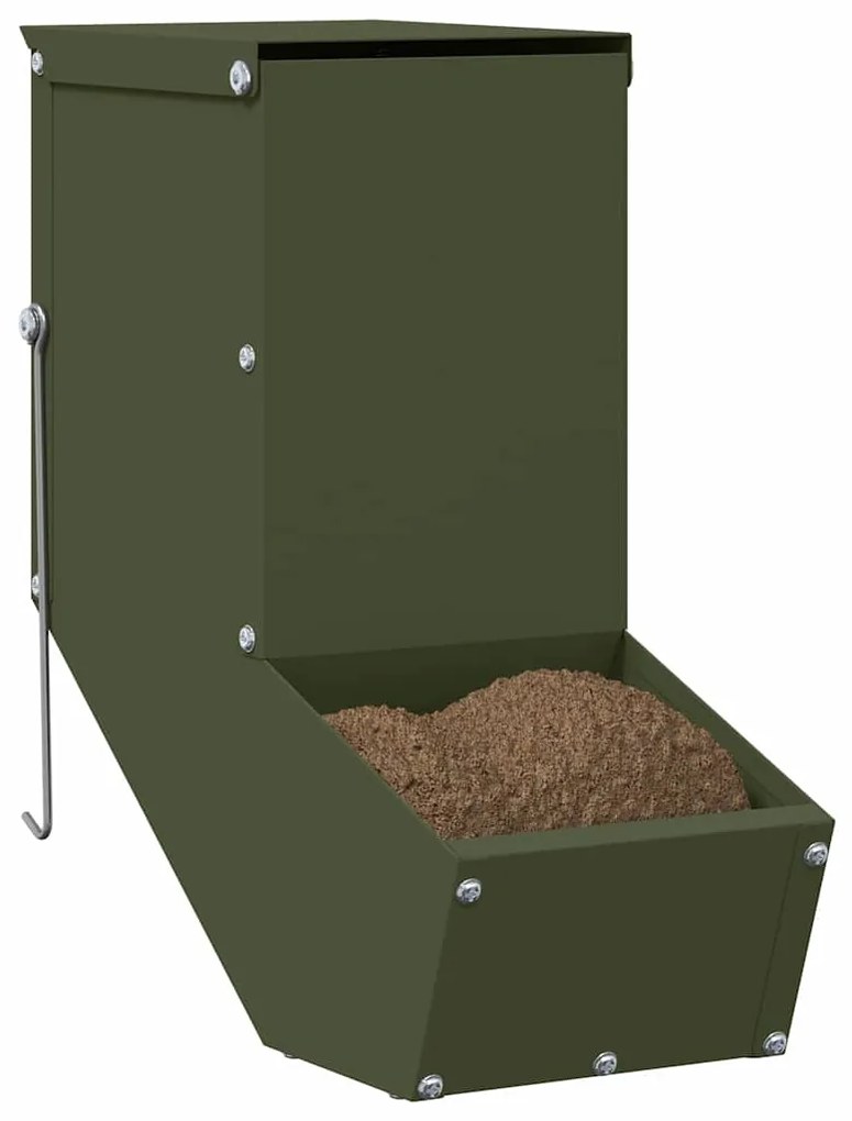 vidaXL Ταΐστρα Χαμστεριών Ελιά Πράσινη 12,5 x 26 x 28,5 εκ